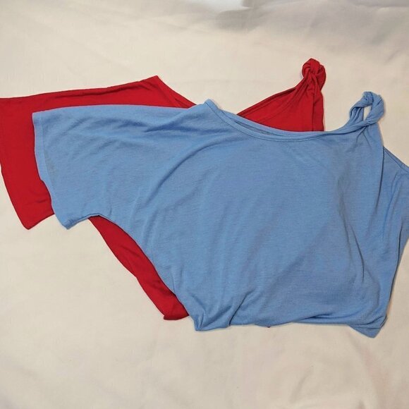 Lane Bryant Cold Shoulder Lightweight Tops in Red & Blue NWOT - Picture 6 of 6